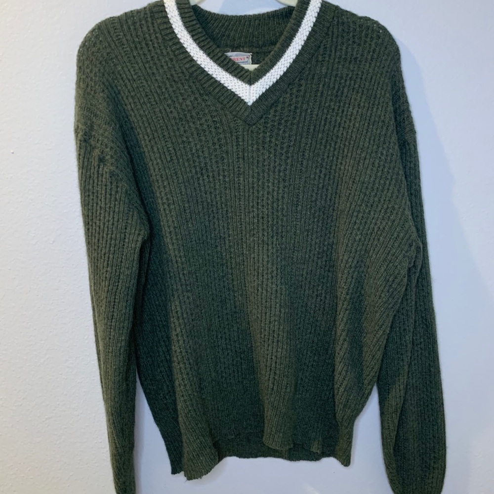Green wool sweater
